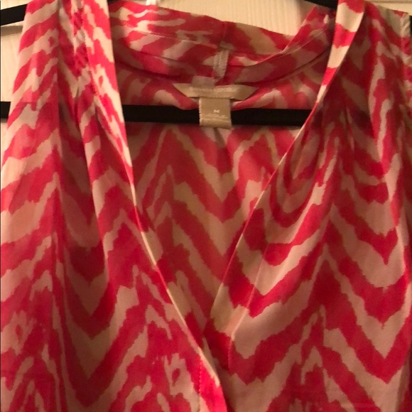 Zebra Print Pink semi semi sheer Blouse - Picture 2 of 4